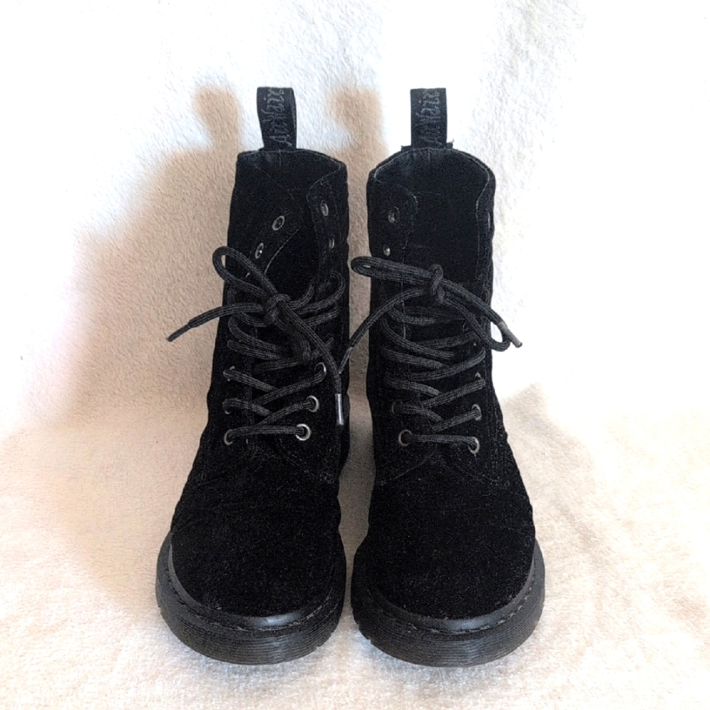 Dr. Martens Pascal Black Velvet Boots